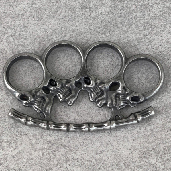 Sanity Jewelry 4 Finger Skull Ring Large - Galvanized - FFSR2
