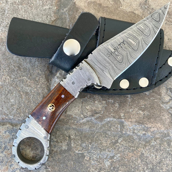 Sanity Steel Damascus Steel 7" Al Capone - Horizontal & Vertical Carry - Rosewood - 7 inches - AC702