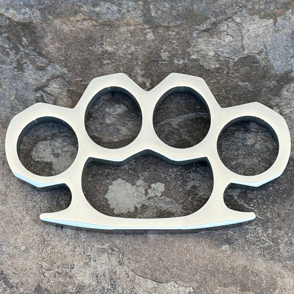 Sanity Steel Skull Ring Classic 4 Finger Ring - Polished - PK01