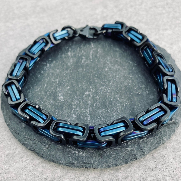 Sanity Jewelry Bracelet Bracelet - DAYTONA BEACH DELUXE - Blue & Black - 1/4 inch wide - B32