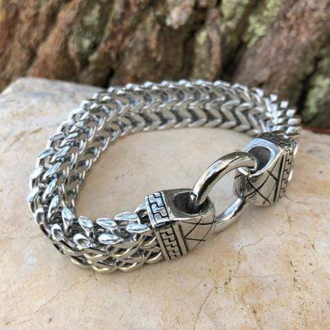 Sanity Jewelry Bracelet "VIKING KING" - CLASSIC - STAINLESS STEEL - 3/4 INCH WIDE B03