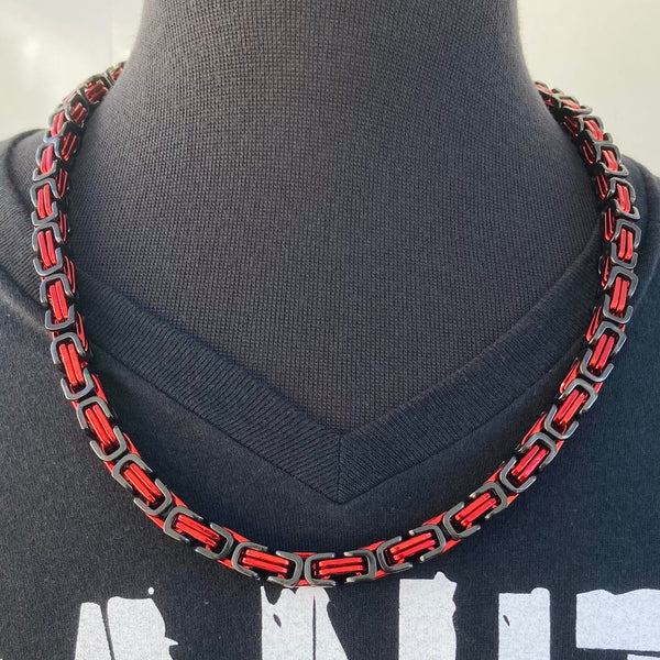 Sanity Jewelry Necklace 22 inches Necklace - Red & Black - Daytona Beach Heritage - 1/2 inch wide