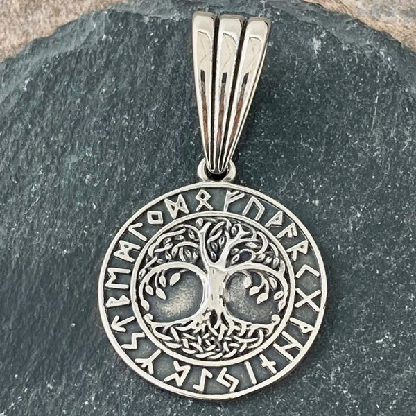 Sanity Jewelry Necklace "Sanity's Combo" - Viking - Tree of Life - Yggdrasil (792) & Daytona Beach Chain 1/4 inch wide