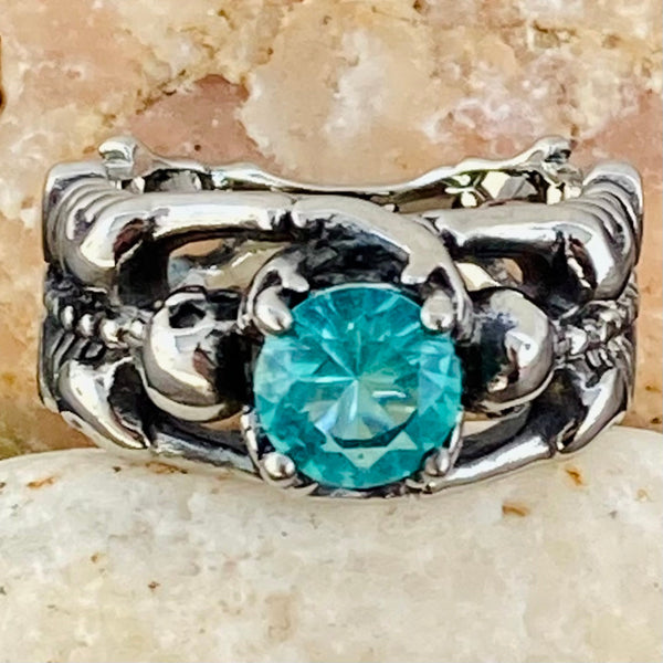 Sanity Jewelry Ring 4 Ladies Ring - 03 March Birthday - Aquamarine - Size 4-11 - R109