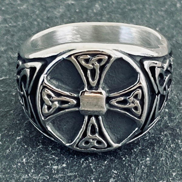Sanity Jewelry Skull Ring 7 Viking Celtic Cross Ring - Sizes 7-17 - R85