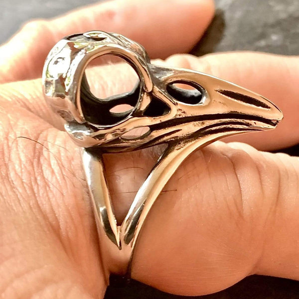 Sanity Jewelry Skull Ring Viking Raven Skull Ring - Sizes 8-13 - R139
