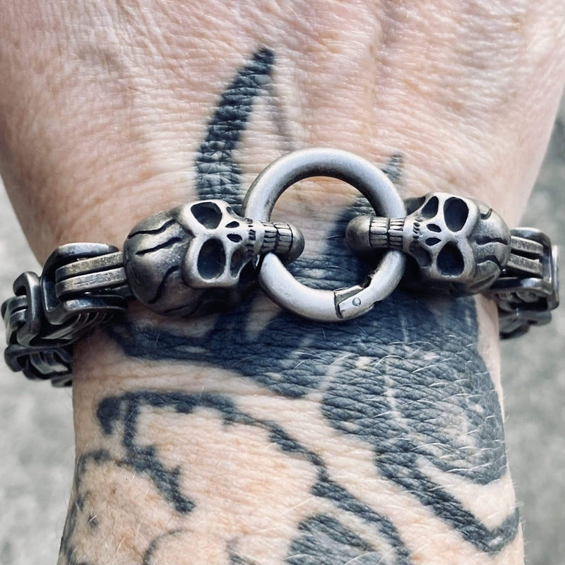 Sanity Jewelry 2 Skull - Galvanized - Deluxe - B84 CLEARANCE