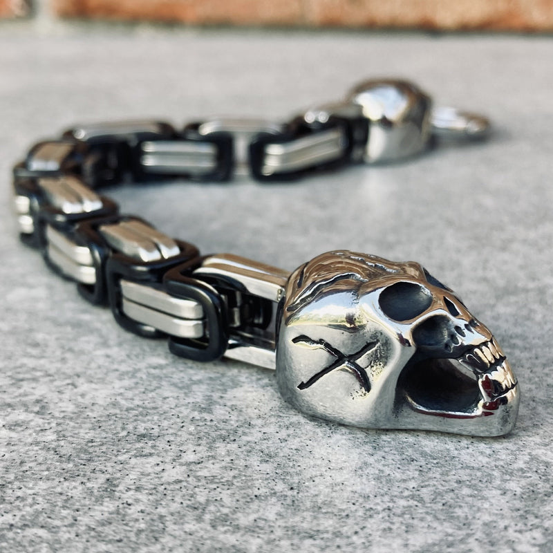 Sanity Jewelry 2 Skull - Silver & Black - Heritage - B86 CLEARANCE