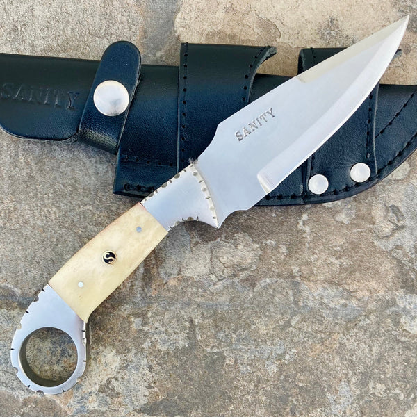 SANITY JEWELRY® Al Capone - Camel Bone - D2 Steel - Horizontal & Vertical Carry - 9 inches - PE209