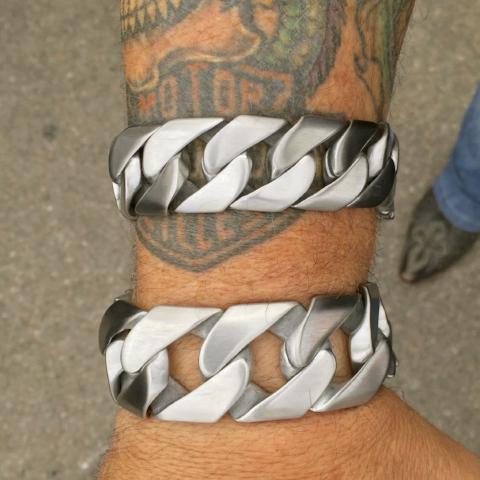 Sanity Jewelry Bracelet Bagger Bracelet - Brushed - 1.25" Wide - The Classic - B25