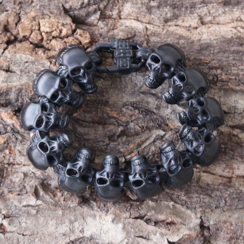 Sanity Jewelry Bracelet Black Hills - Skull Bracelet - Matte Black - B36