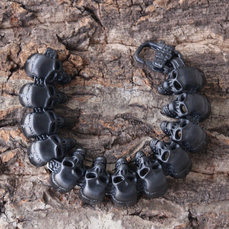 Sanity Jewelry Bracelet Black Hills - Skull Bracelet - Matte Black - B36