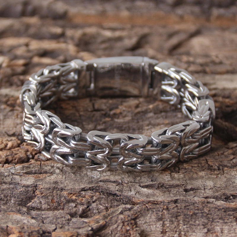 Sanity Jewelry Bracelet Chain Mail - Custom - Silver - 1/2 inch wide - B103