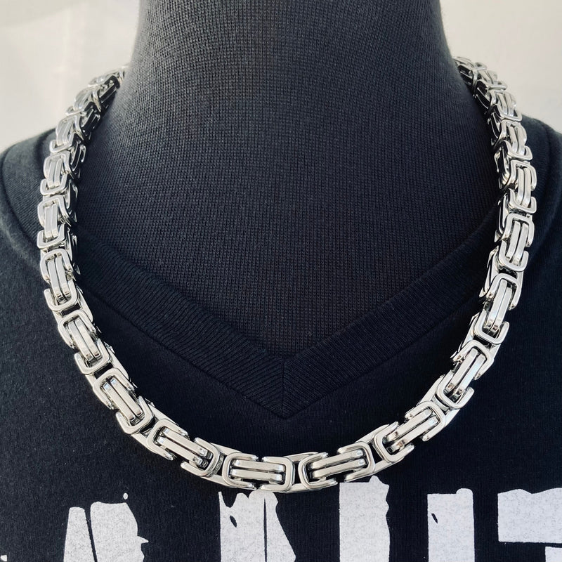 Sanity Jewelry Necklace 20 inches Daytona - Silver - Heritage - 1/2 inch wide