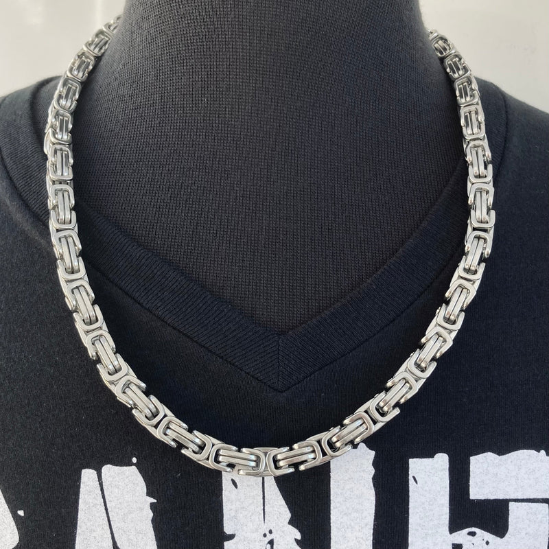 Sanity Jewelry Necklace 22 inches Daytona - Silver - Deluxe - 1/4 inch wide
