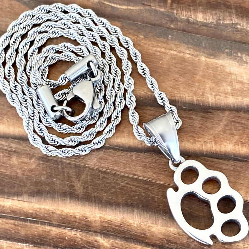 Sanity Jewelry Necklace 2mm 16” Rope Necklace Knuckle - Pendant - Rope Necklace - 6738C