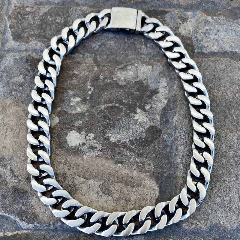 Sanity Jewelry Necklace Bagger Necklace - "EASY BIKER" - Polished Cuban Link - 3/4 Inch wide CEB1