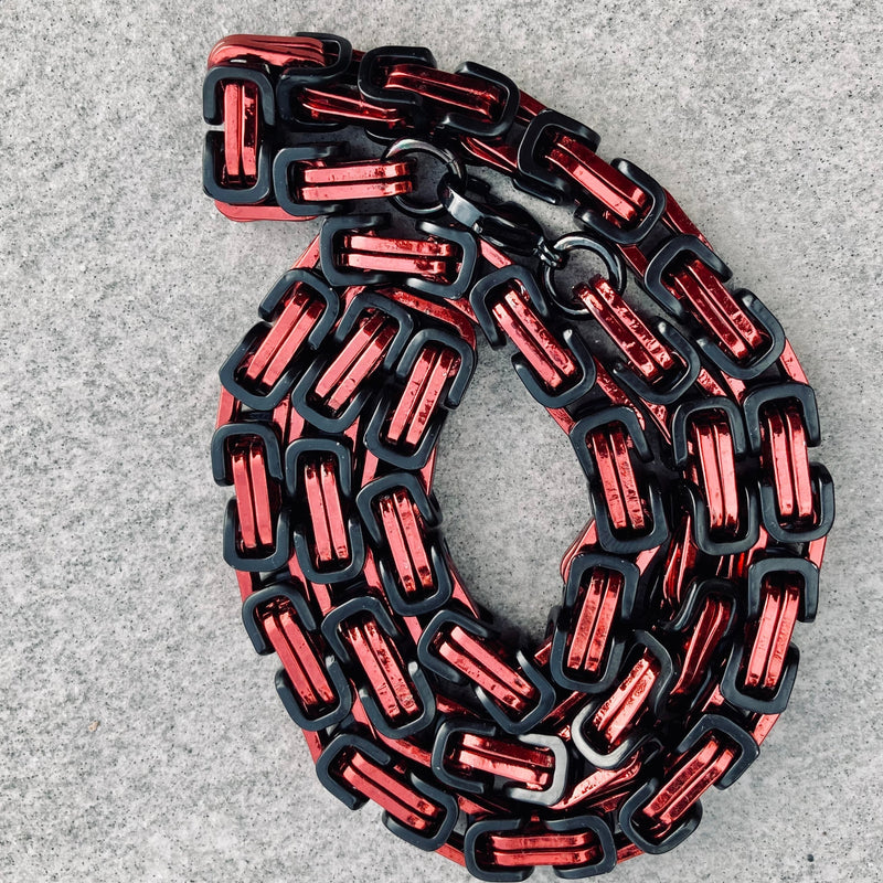 Sanity Jewelry Necklace Daytona - Red & Black - Deluxe - 1/4 inch wide