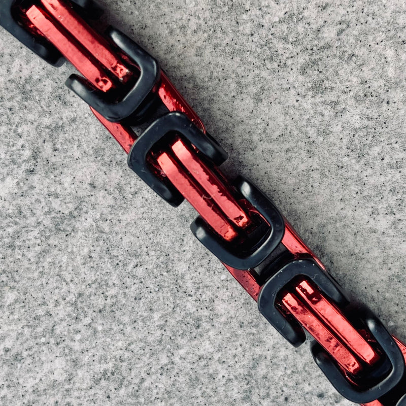 Sanity Jewelry Necklace Daytona - Red & Black - Deluxe - 1/4 inch wide