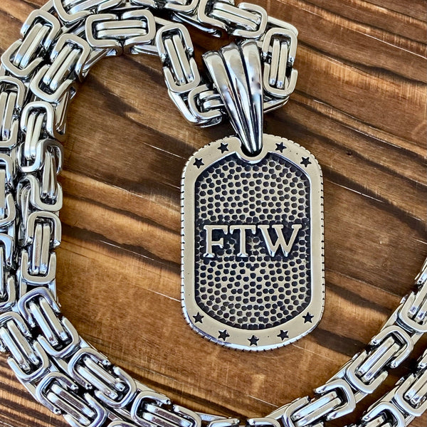 Sanity Jewelry Necklace Pendant Only Dog Tag - FTW Pendant - Necklace (478)
