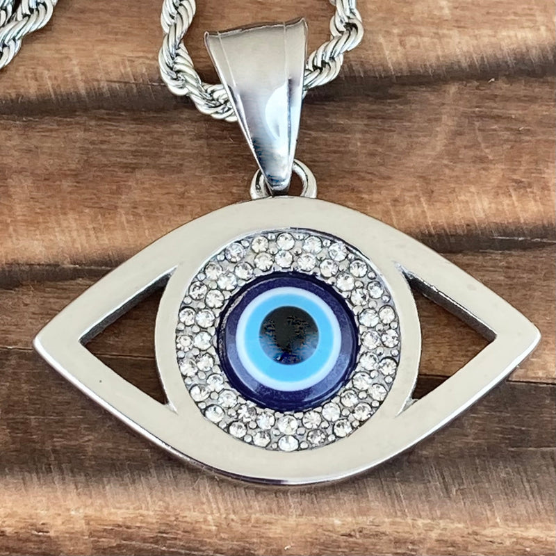 Sanity Jewelry Necklace Pendant Only Evil Eye Pendant - Rope Necklace - AJ05