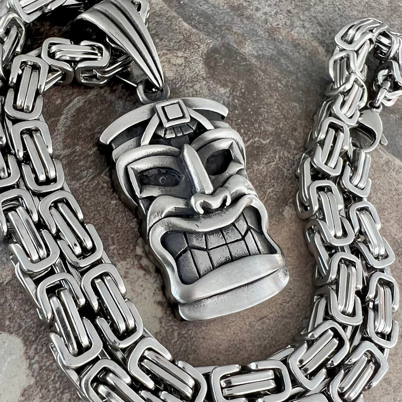 Sanity Jewelry Necklace Tiki Man Skull Pendant - Necklace (702)