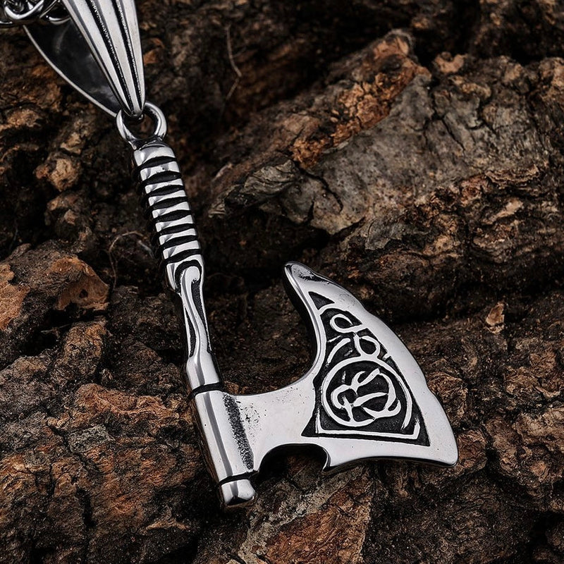 Sanity Jewelry Necklace Viking Battle Axe Pendant - Necklace (740)