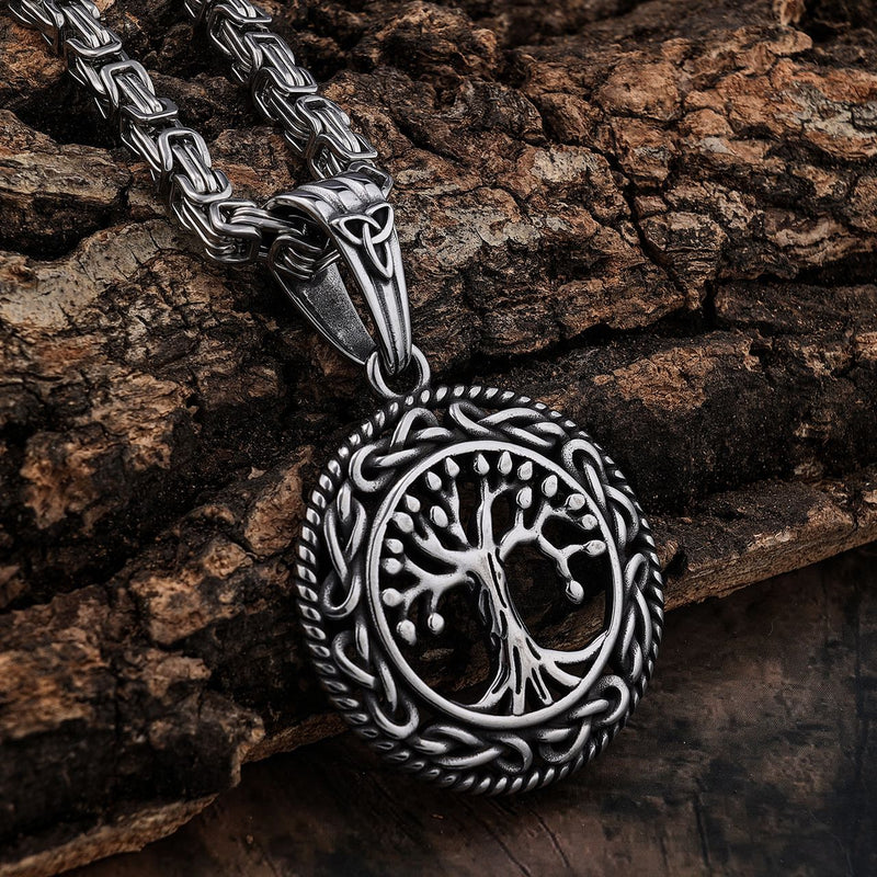 Sanity Jewelry Necklace Viking - Tree of Life Round - Yggdrasil Pendant - Necklace (815)