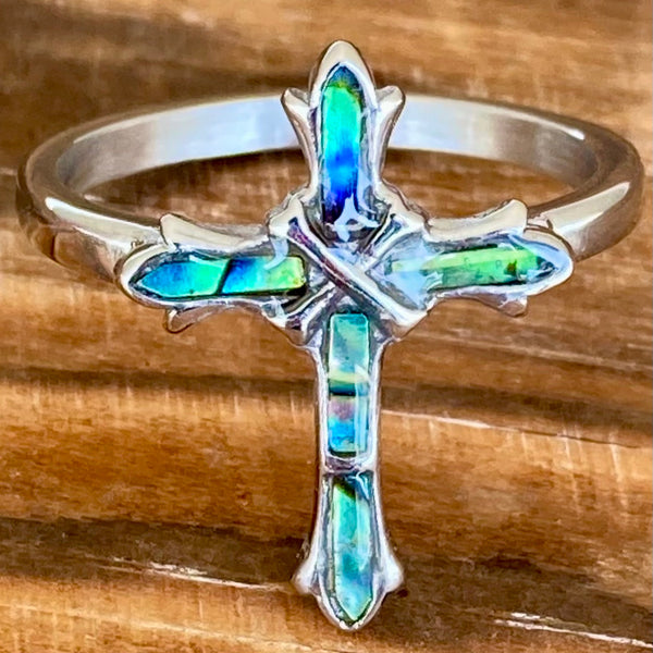 Sanity Jewelry Skull Ring 4 Sea Shell Cross Ring - Sizes 4-11 - R71