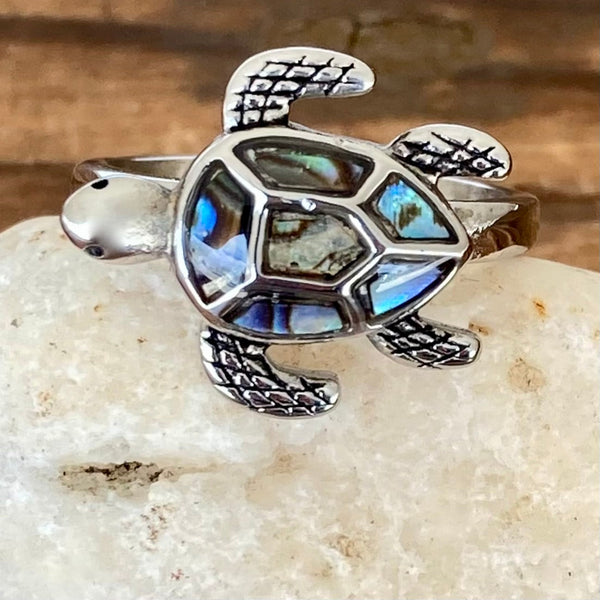 Sanity Jewelry Skull Ring 5 Sea Shell Turtle Ring - Silver - Sizes 5-10 - R172