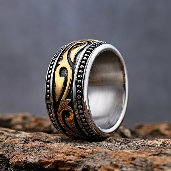 Sanity Jewelry Skull Ring 7 Sanity's Band Collection - "The Tide" Ring - Gold - Sizes 7-16 - R92