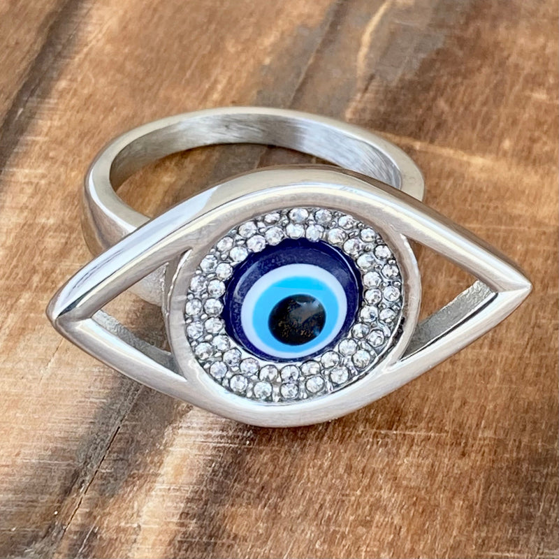 Sanity Jewelry Skull Ring Evil Eye - Sizes 4-13 - R121
