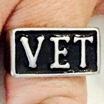 Sanity Jewelry Skull Ring US Vet - Veteran - Sizes 8-16 - SLC11 CLEARANCE