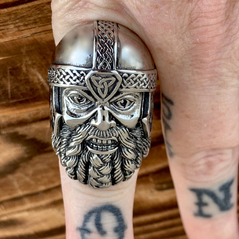 Sanity Jewelry Skull Ring Viking Leif The Lucky - Size 10-16 - R151