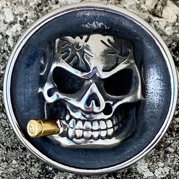 SANITY JEWELRY® Vest Pins Vest Pin - Skull W/Cigar - PIN27