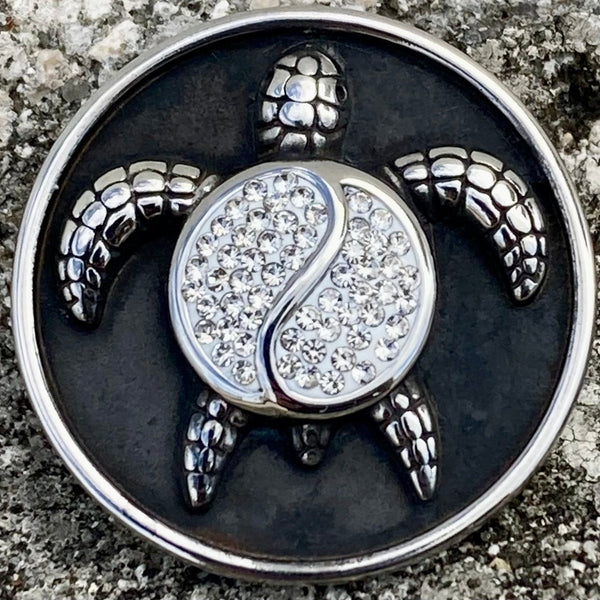 SANITY JEWELRY® Vest Pins Vest Pin - White Stone Turtle - PIN29