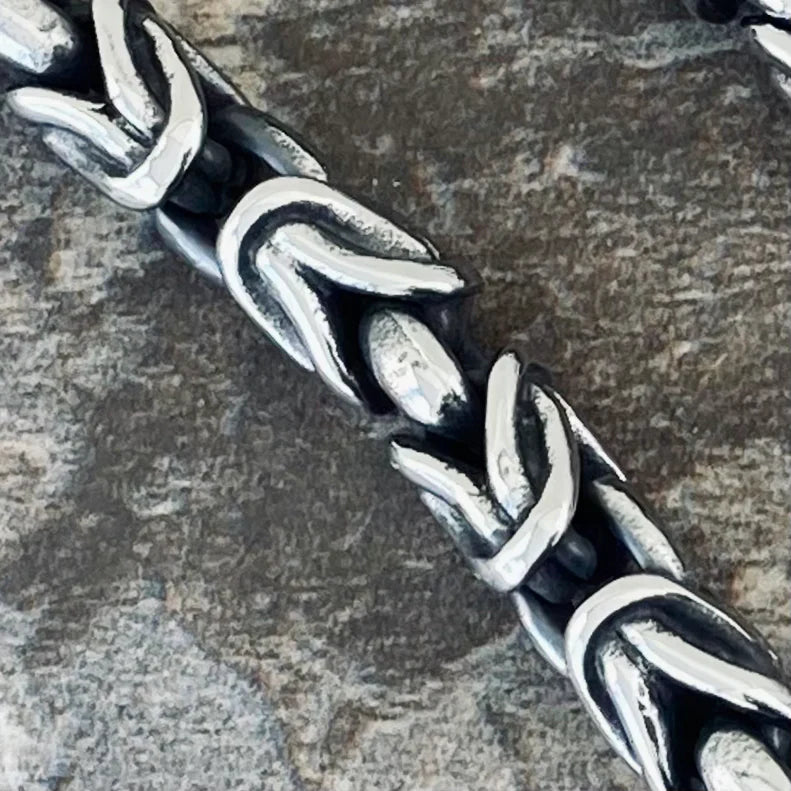 SANITY JEWELRY® Viking Warrior Link Bracelet - Silver - B143