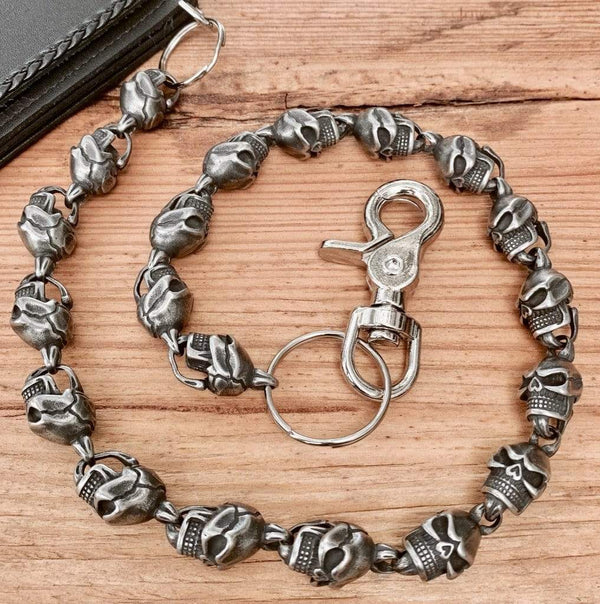 Sanity Jewelry Wallet Chain 21 inches HellRide - Skull Wallet Chain - Galvanized