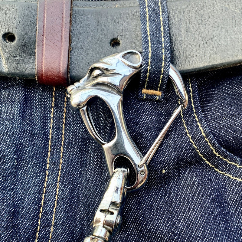 Sanity Steel Belt Clip / Clasp - Sabor Toothed Tiger - Upgrade Your Wallet / Key Chain - WCC-05
