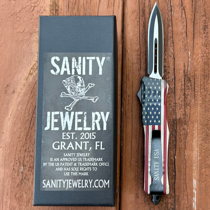 Sanity Steel Bracelet 7” Frank Nitti - Double Sided Flag Smooth - Small - SFDBL