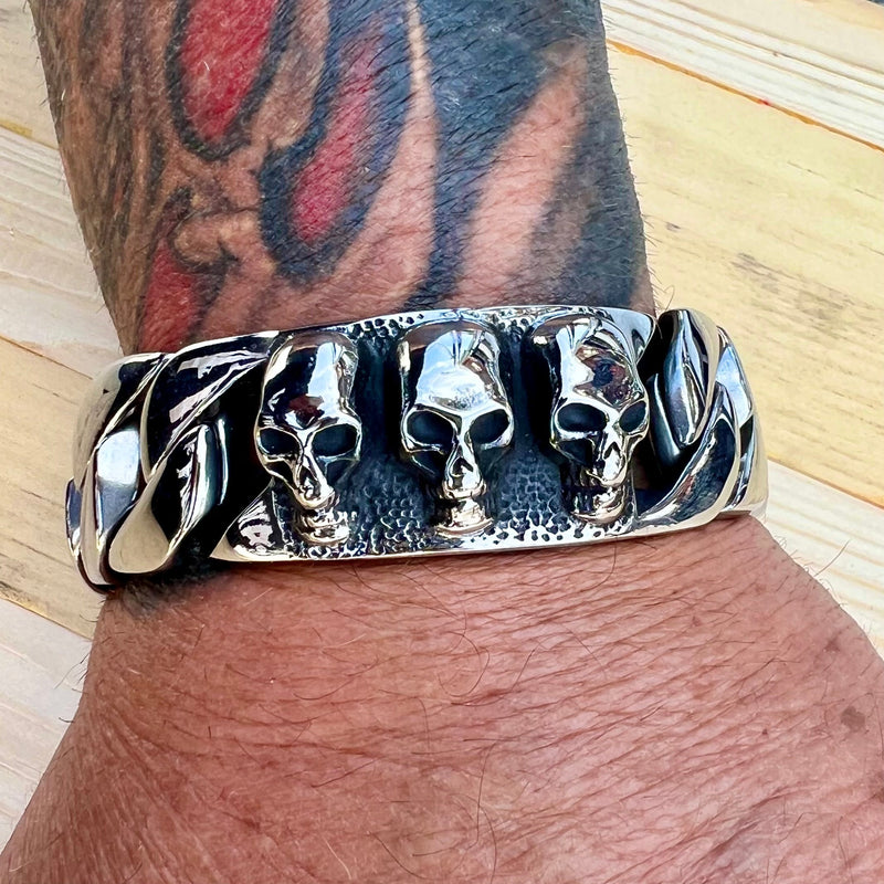 Sanity Steel Bracelet 8.5 inches Brothers Grim - Classic - Silver - B128