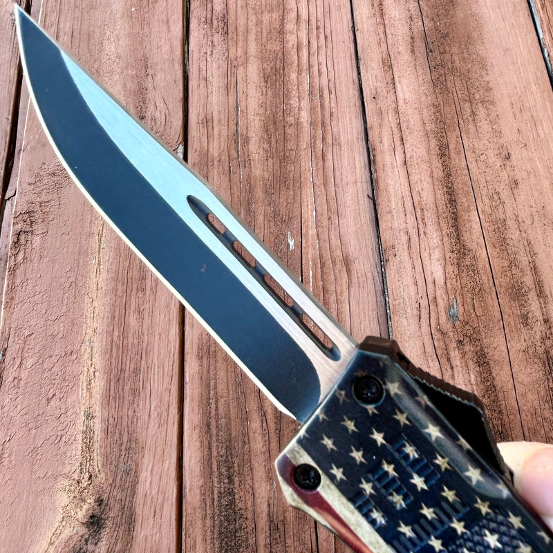 Sanity Steel Bracelet 9.5” Frank Nitti - Tanto Skull Serrated - Large - LPUNDP