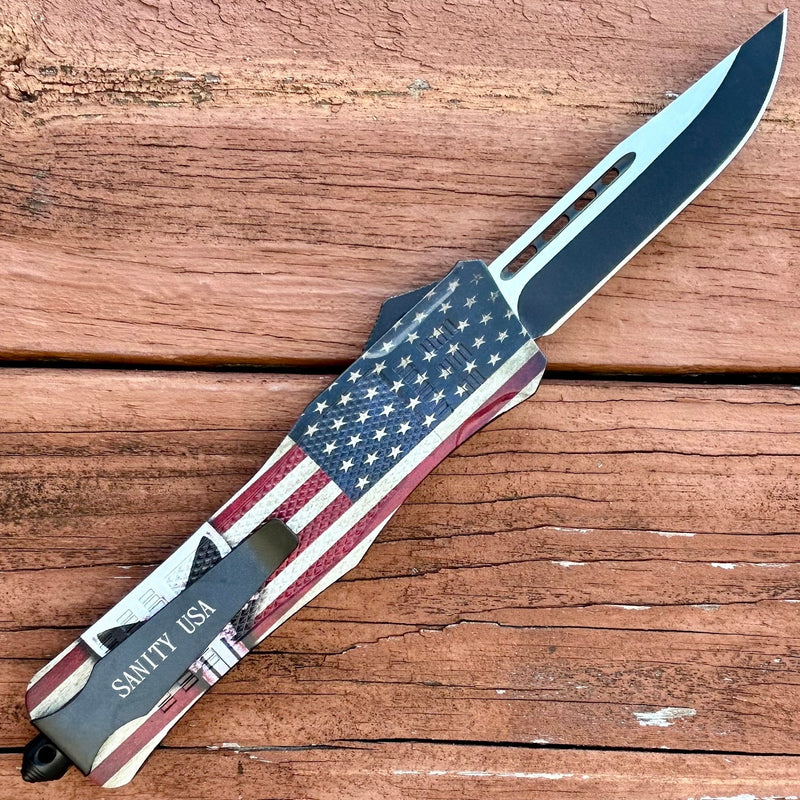 Sanity Steel Bracelet 9.5” Frank Nitti - Tanto Skull Serrated - Large - LPUNDP