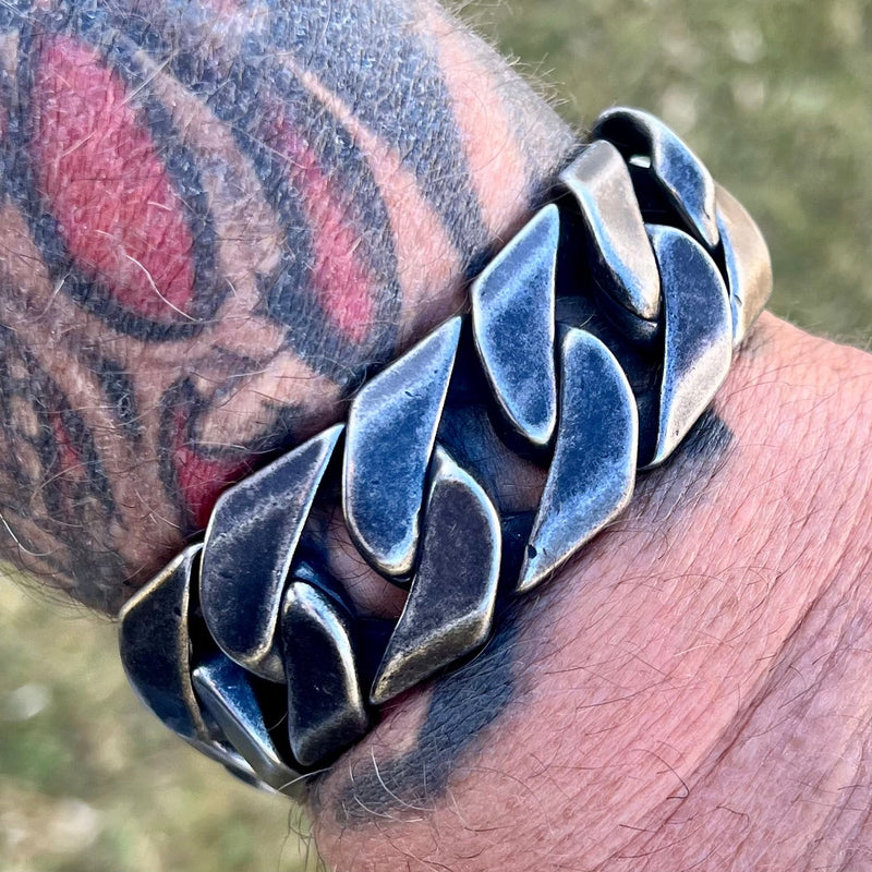Sanity Steel Bracelet Bagger Bracelet - Galvanized - 1" Wide - The Custom - B20
