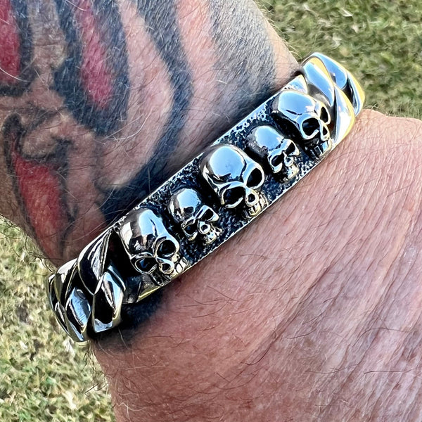 Sanity Steel Bracelet Brothers Grim - Custom - Silver - B109