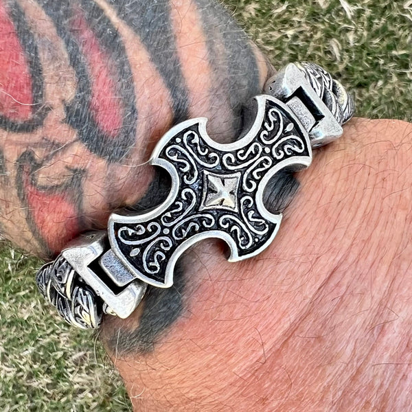 Sanity Steel Bracelet Crusader's Bracelet - The Templar - Brushed - B110
