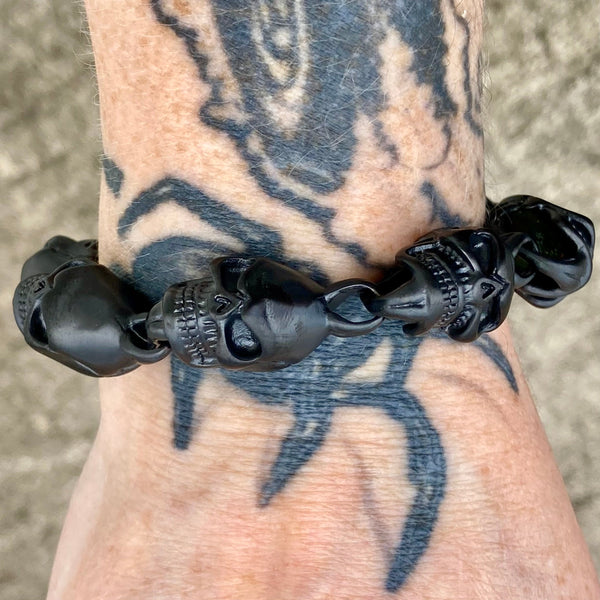 Sanity Steel Bracelet Hell Ride Bracelet - 1" Black - B140