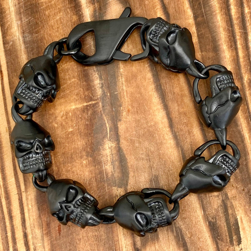 Sanity Steel Bracelet Hell Ride Bracelet - 1" Black - B140