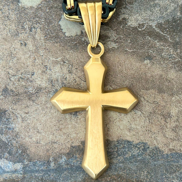 Sanity Steel Necklace Pendant Only Sanity's Favorite Cross - Gold - Pendant & Necklace (786)