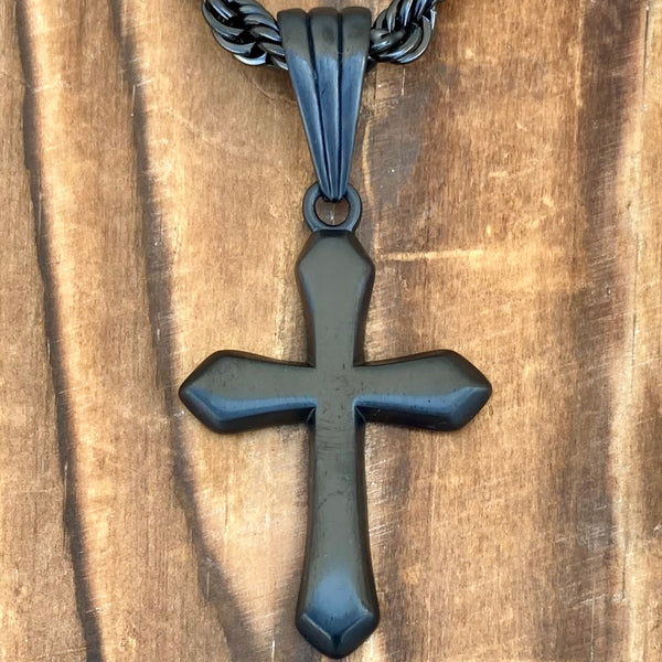 Sanity Steel Necklace Pendant Only Sanity's Favorite Cross Small - Black - Pendant & Necklace 858C